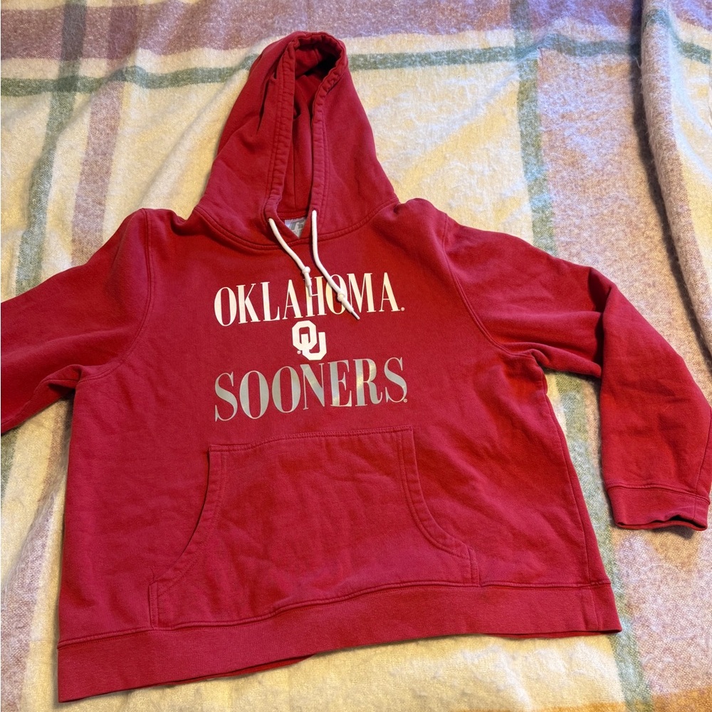 Russell Oklahoma Sooners Football Red Hoodie Women’s size 2XL